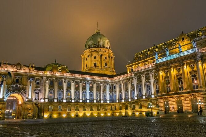 BloodThirsty Hungary - Castle District - Prince Eugene’s equestrian statue, plus a night view toward Parliament