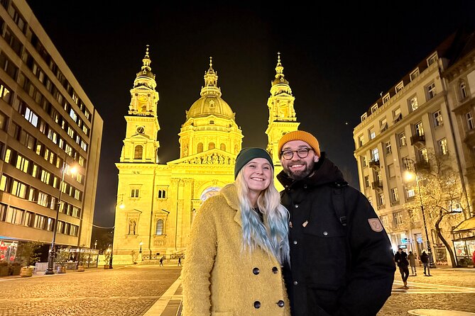 Bright Lights of Budapest Night Tour with Boat Cruise and Wine - Széchenyi Chain Bridge at night: the photo payoff