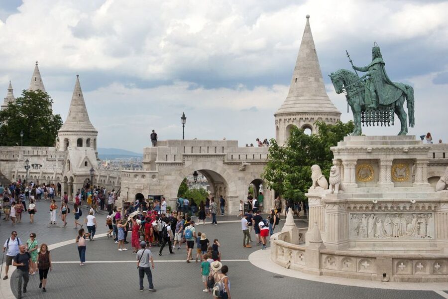 Budapest: Buda Castle District Walking Tour - Matthias Church from the outside, plus the wedding timing reality