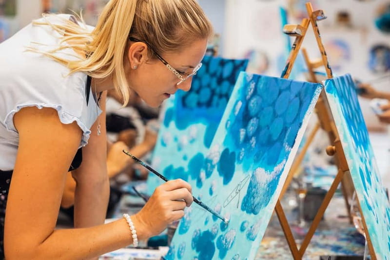 Budapest: Paint and sip experience - What You Actually Make: A Budapest-Themed Painting You Can Take Home