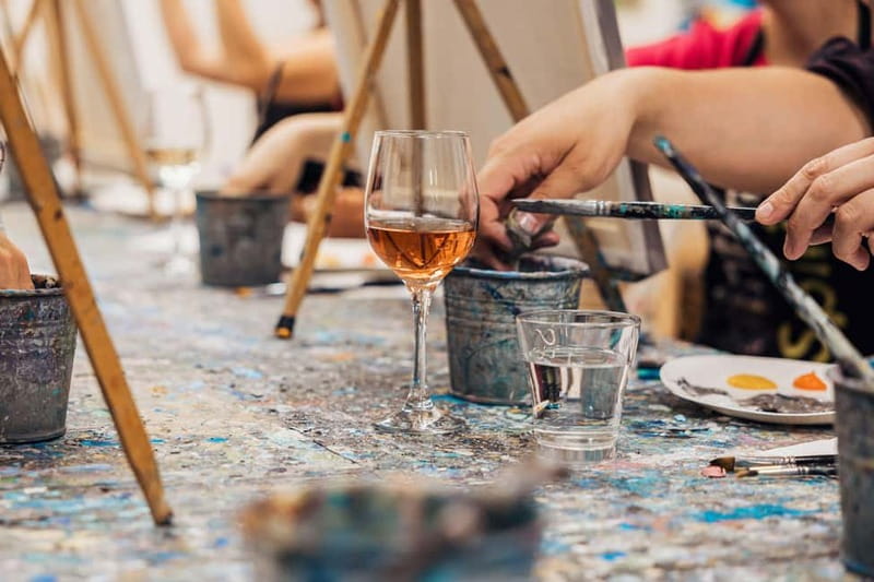 Budapest: Paint and sip experience - How Group Size Changes Everything: 1 to 3 vs 4 to 25