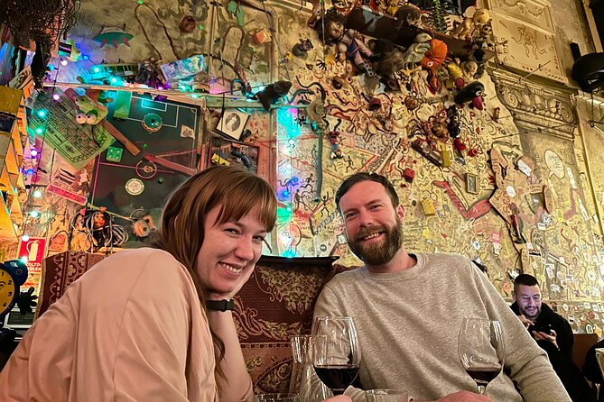 Budapest Wine Crawl with Sausage and Cheese Charcuterie - Stop 2: Two red wines and a noticeably different vibe