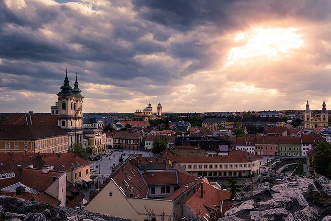 Eger Private Full-Day Wine Tasting Tour and Sightseeing from Budapest - Eger on foot: basilica, minaret, and baroque street scenes