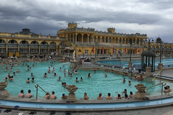 Entrance to Szechenyi Spa in Budapest - Inside the baths: saunas, steam rooms, and the 21-pool maze