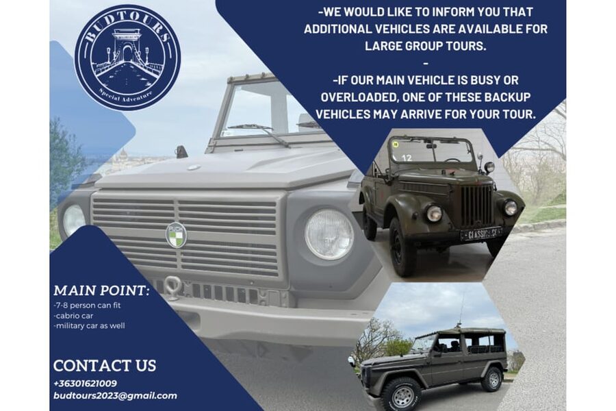 Iconic Budapest tour with Classic Russian Jeep and G-Wagon - Vehicle comfort, umbrellas, and what to pack for real conditions