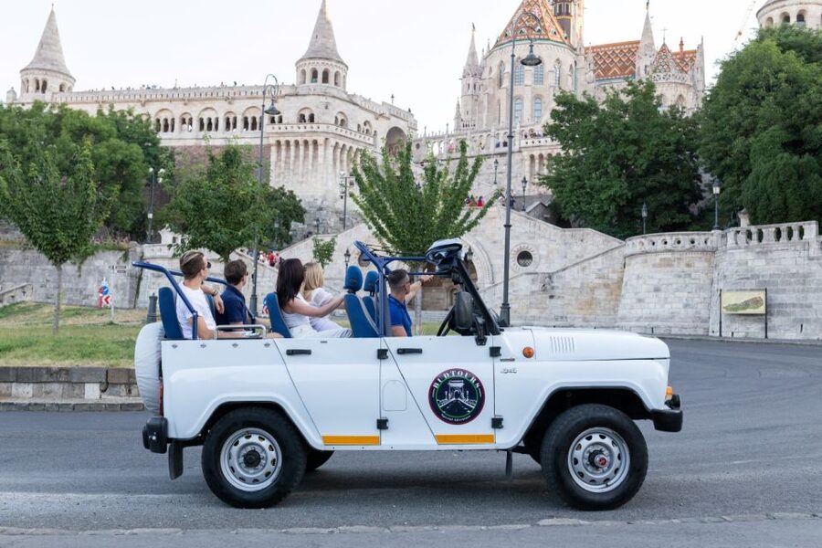 Iconic Budapest tour with Classic Russian Jeep and G-Wagon - Castle District time: photos, Matthias Church, and Fisherman’s Bastion