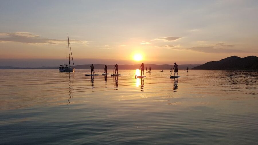 Lake Balaton: Sunset SUP Tour along the Tihany National Park - Check-in, board fitting, and the intro that makes you steady