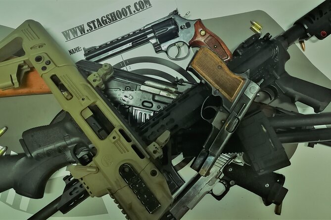 Shooting package 70 - Choosing eight guns: revolvers, pistols, rifles, and submachine guns